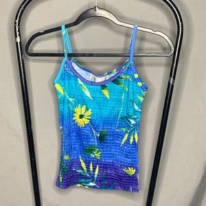 SOLD Vtg Charlotte Russe Floral Print Crinkle Top